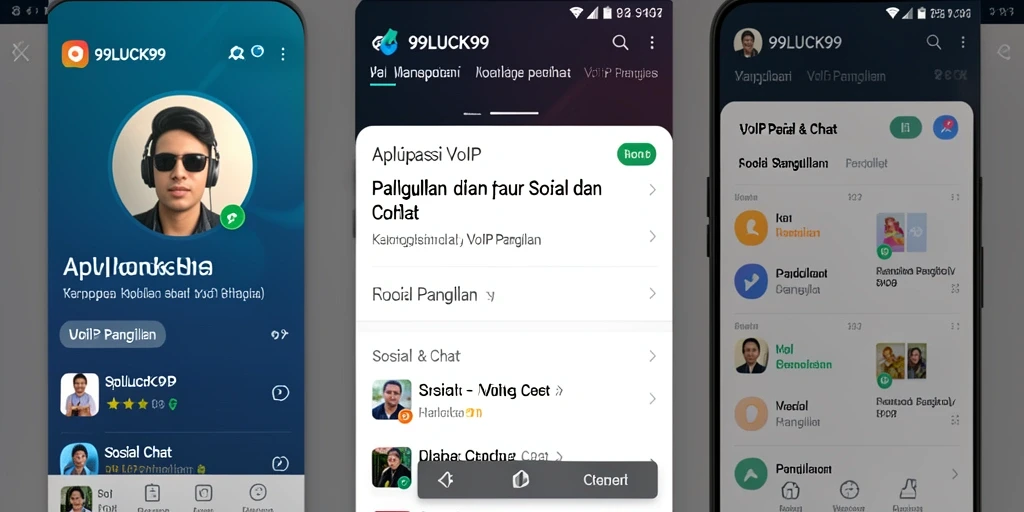 Screenshot 99LUCK99 menampilkan antarmuka panggilan VoIP yang intuitif.
