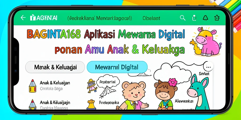 Antarmuka pengguna yang ramah dan penuh warna dari BAGINTA168.