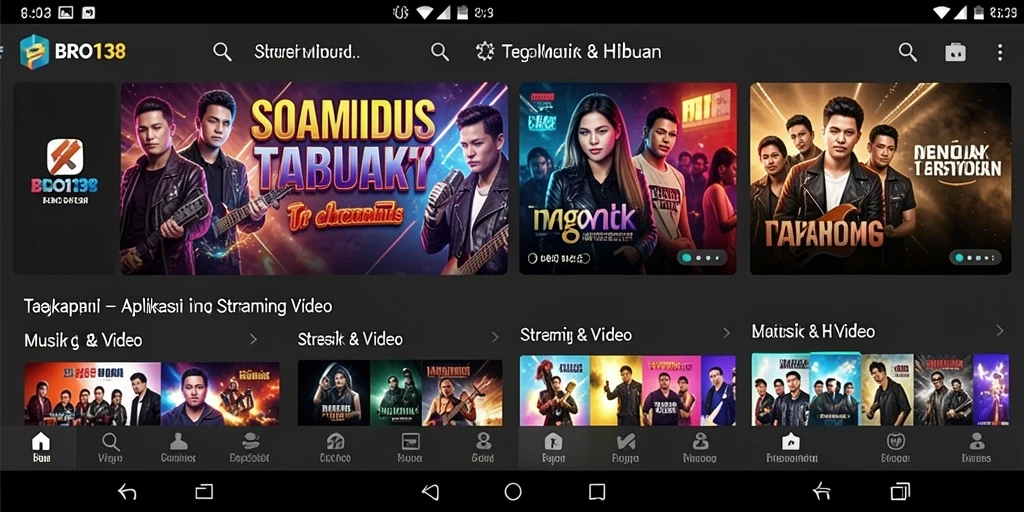 Antarmuka aplikasi BRO138 yang modern dan mudah dinavigasi.