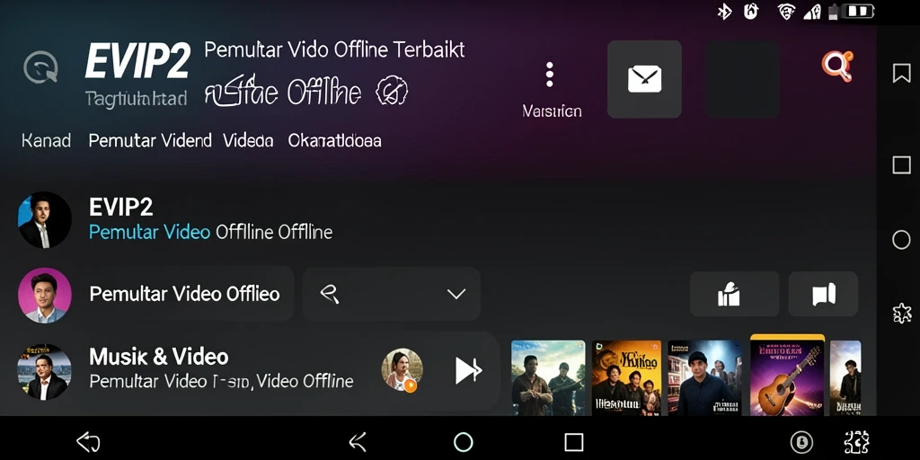 Antarmuka aplikasi Pemutar Video Offline dengan fungsi intuitif.