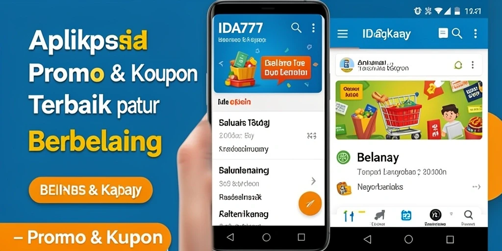Tampilan utama aplikasi IDA777 dengan berbagai kupon dan promo.