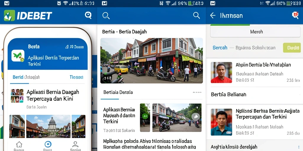 Tampilan antarmuka aplikasi IDEBET yang informatif dan menarik.