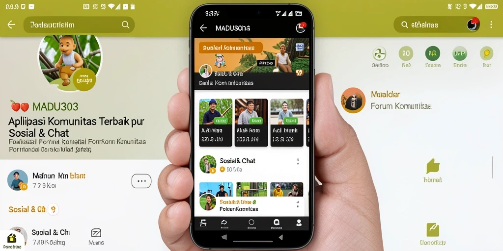 Tampilan antarmuka MADU303 dengan fitur Forum Komunitas.