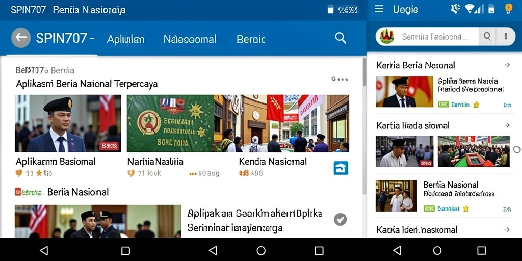 Antarmuka SPIN707 dengan berita nasional terkini dan menarik.