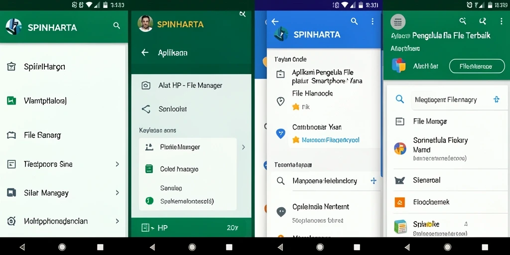 Tampilan antarmuka pengguna SPINHARTA yang sederhana dan efisien untuk pengelolaan file.
