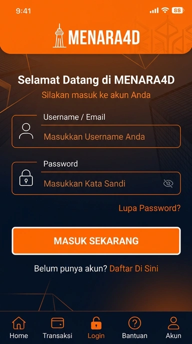 Masuk ke akun menara4d Anda dengan mudah dan cepat